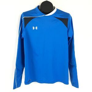 Under Armour MPZ 1 Long Sleeve Shirt Men's Small Padded Elbow Heat Gear Blue